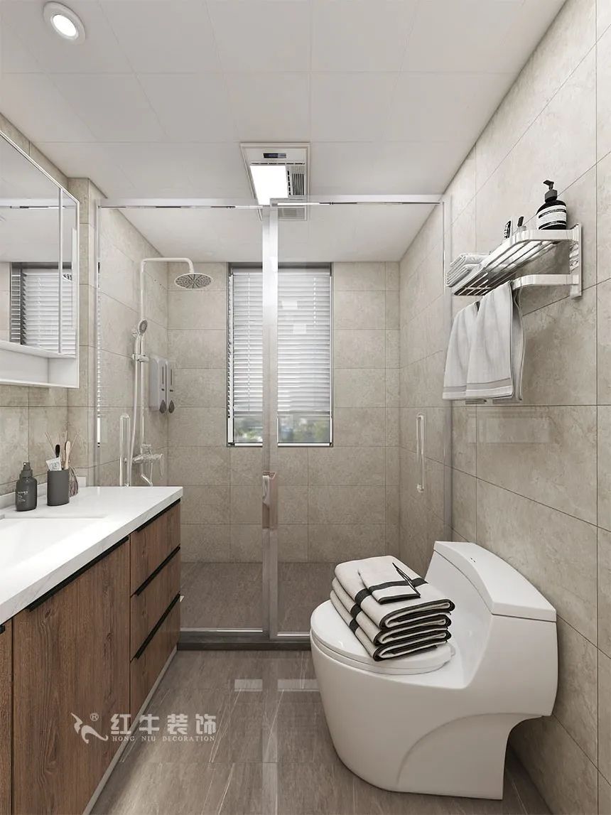 沙发不要靠墙，这样设计才够别致！（顾娟_东城水岸115㎡现代风格_3室2厅1卫_旧房装修_全包17万）15